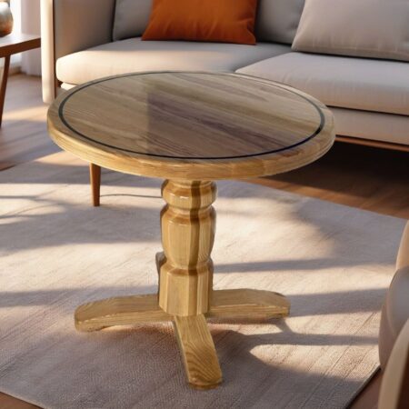 Mesa Circular de Madera Bicolor
